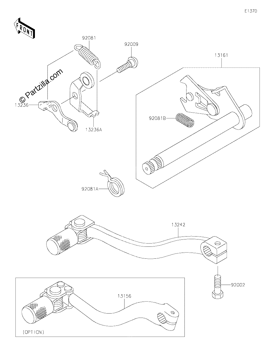 Diagrama de GEAR CHANGE MECHANISM