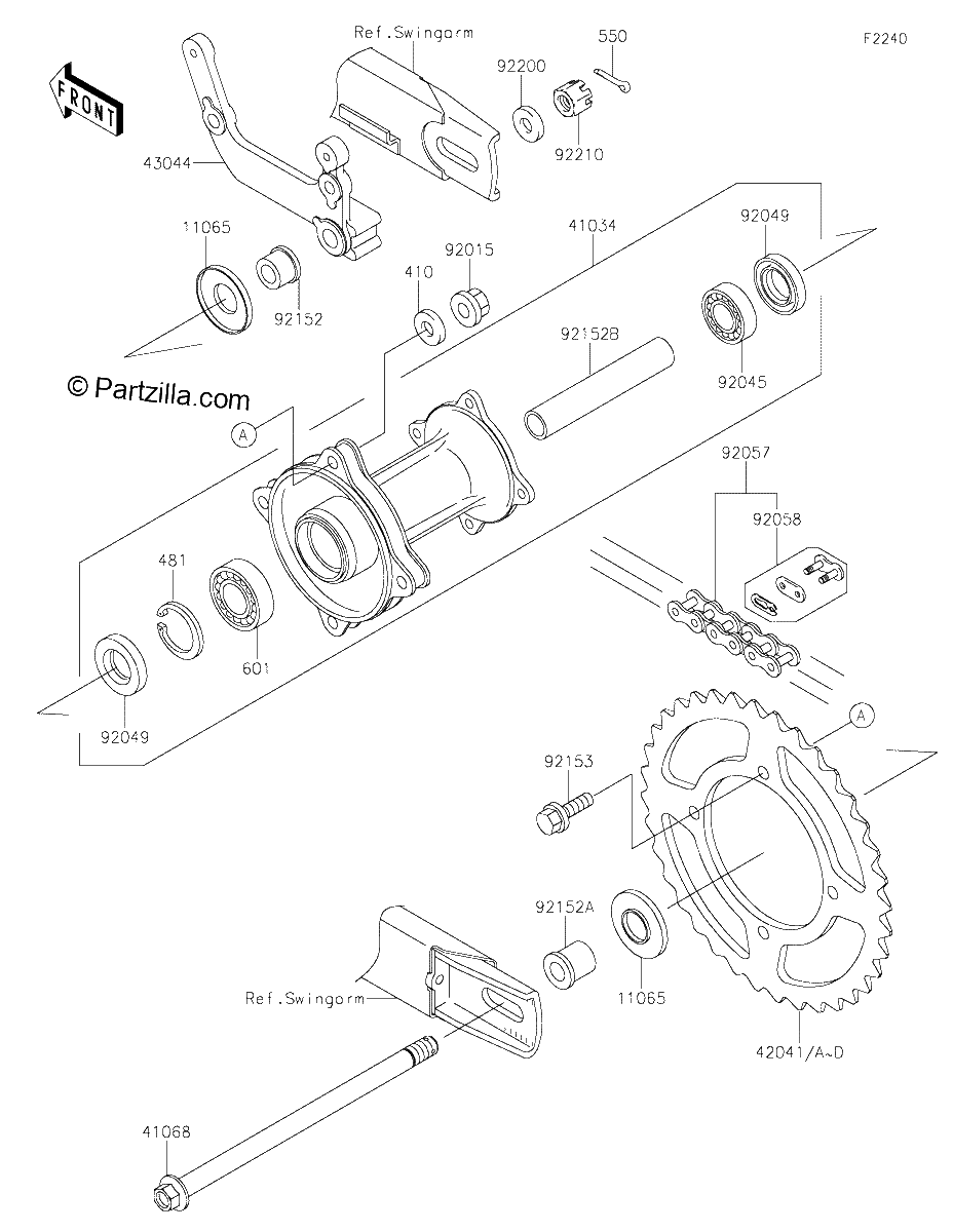 Diagrama de REAR HUB