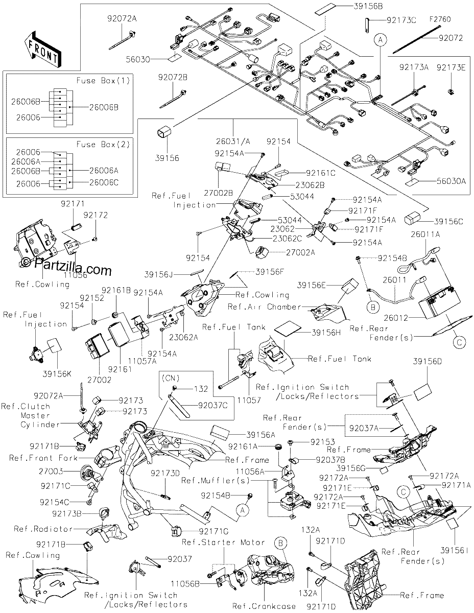 Diagrama de CHASSIS ELECTRICAL EQUIPMENT