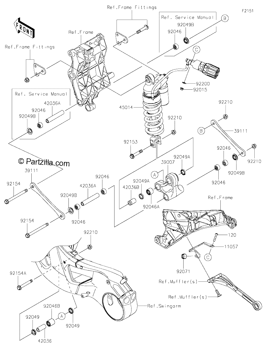 Diagrama de SUSPENSION SHOCK ABSORBER