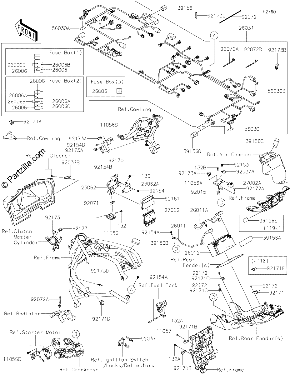 Diagrama de CHASSIS ELECTRICAL EQUIPMENT