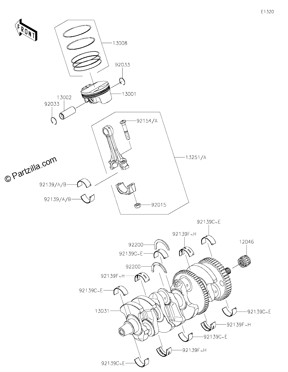 Diagrama de CRANKSHAFT PISTON S
