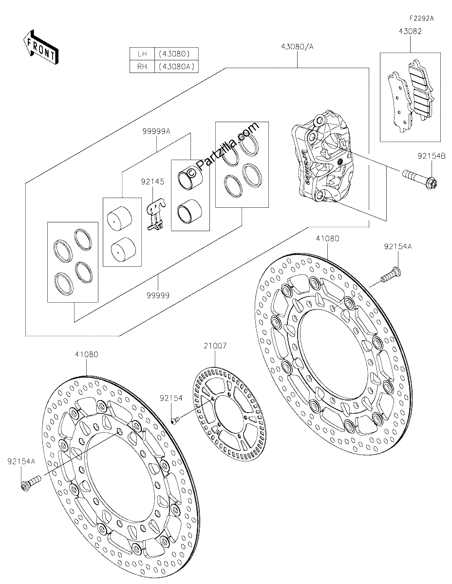 Diagrama de FRONT BRAKE YKF YLF