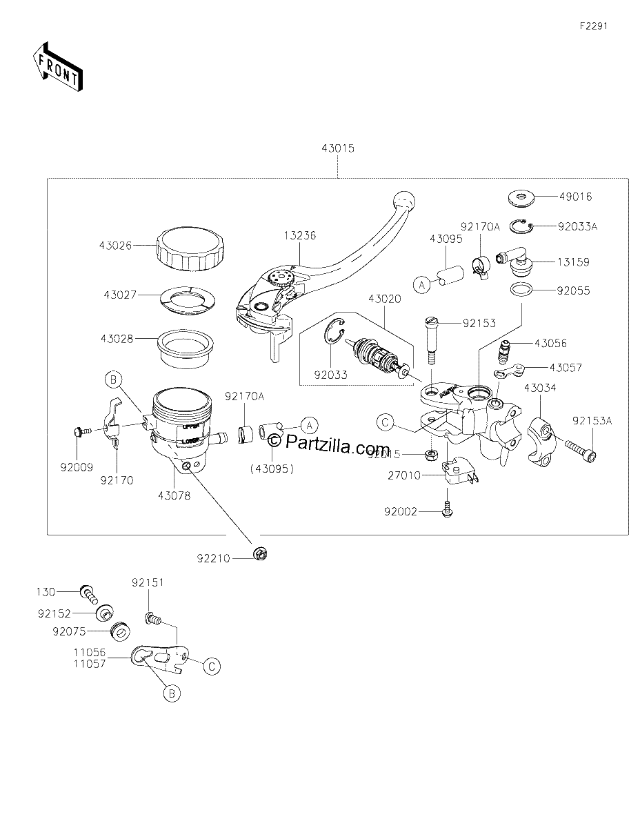 Diagrama de FRONT MASTER CYLINDER