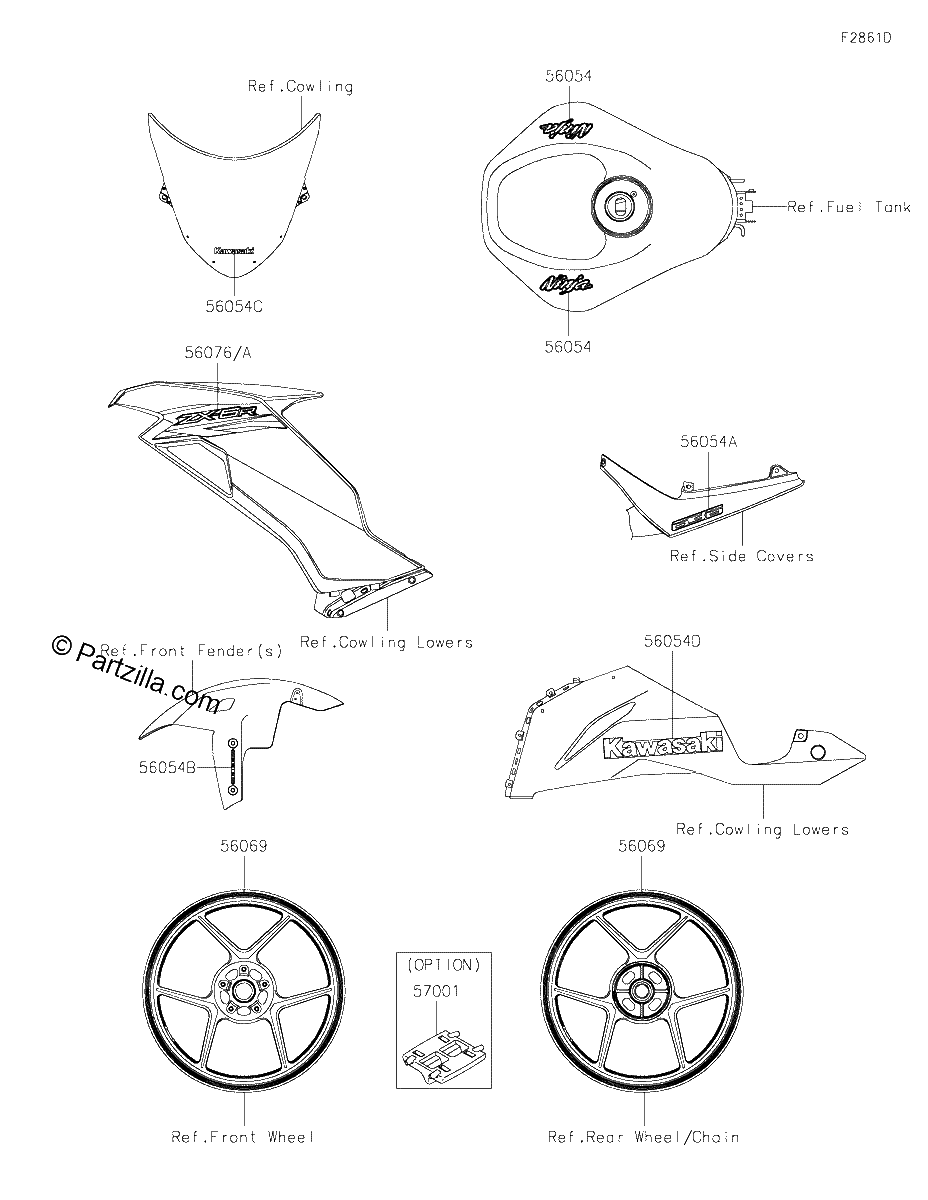 Diagrama de DECALS BLACK GLF CA US