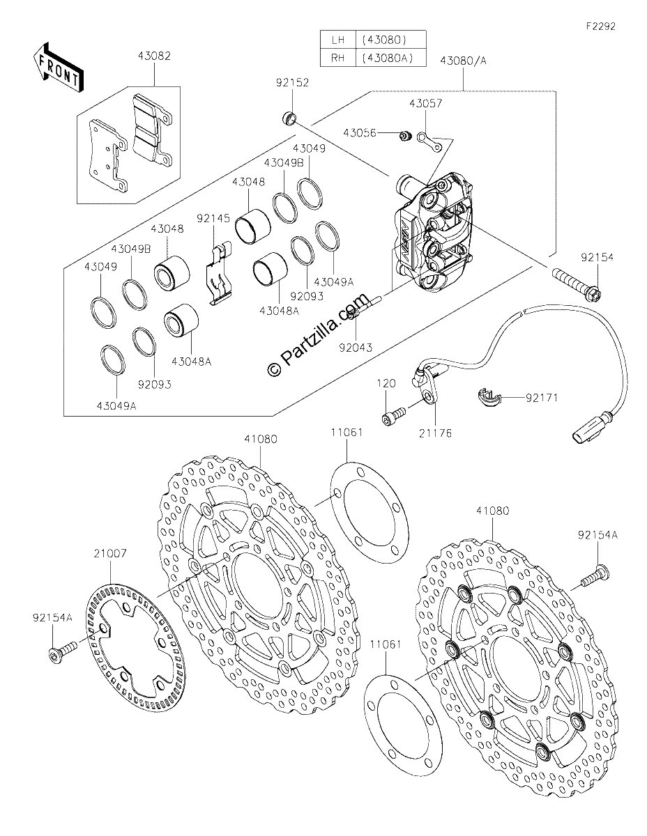 Diagrama de FRONT BRAKE