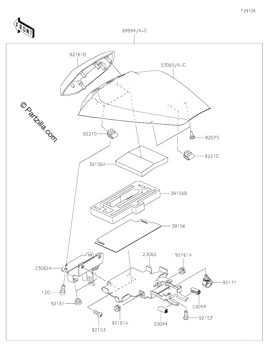 Diagrama de ACCESSORY PILLION SEAT COVER
