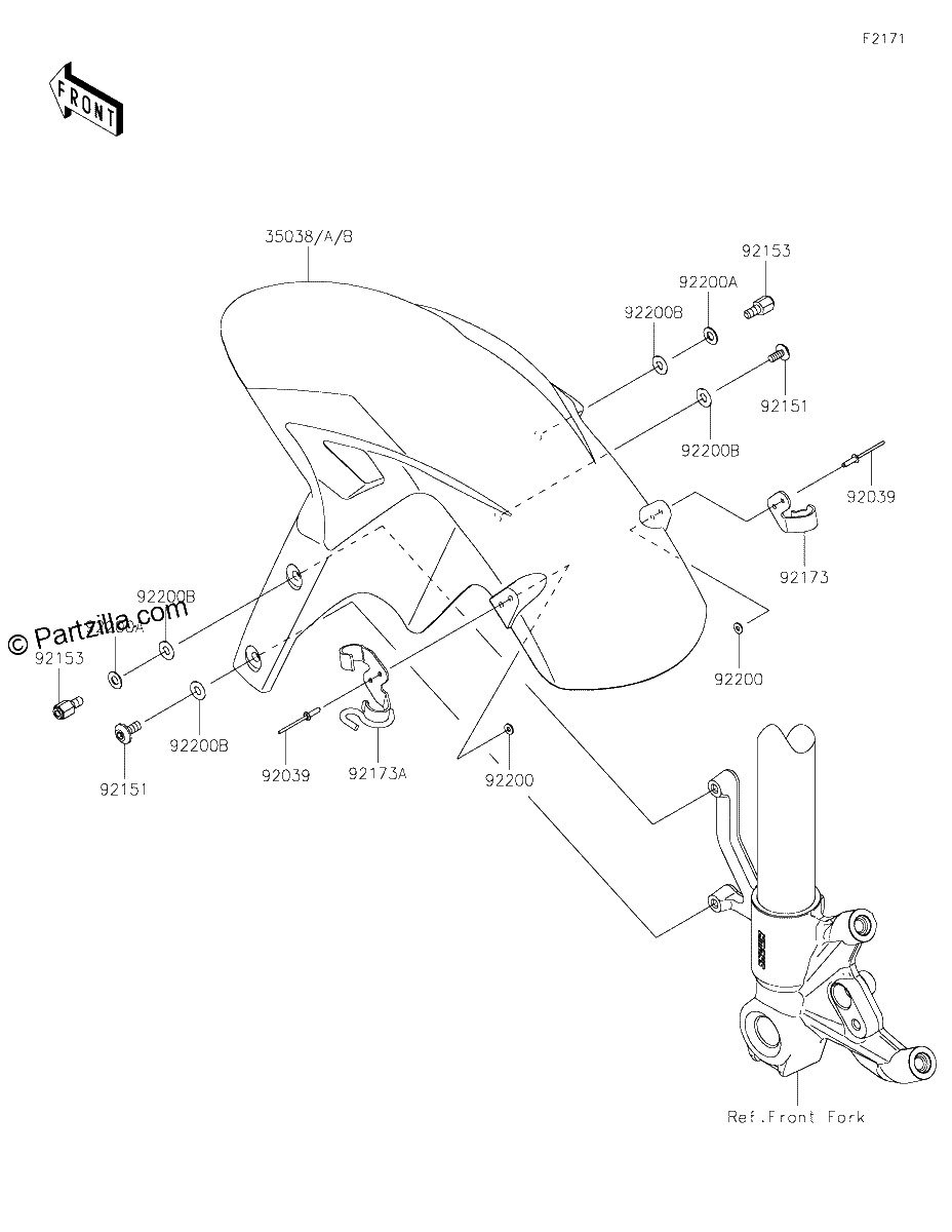 Diagrama de FRONT FENDER S