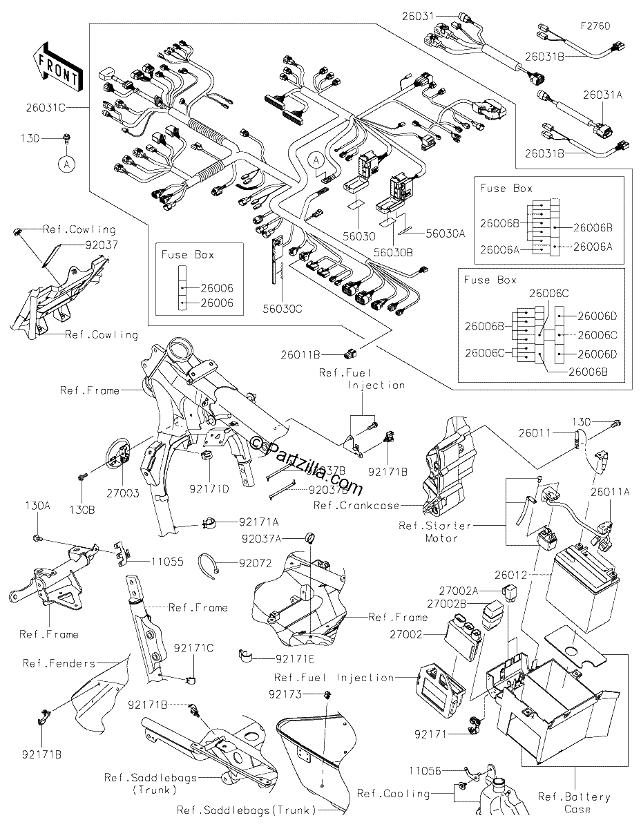 Diagrama de CHASSIS ELECTRICAL EQUIPMENT