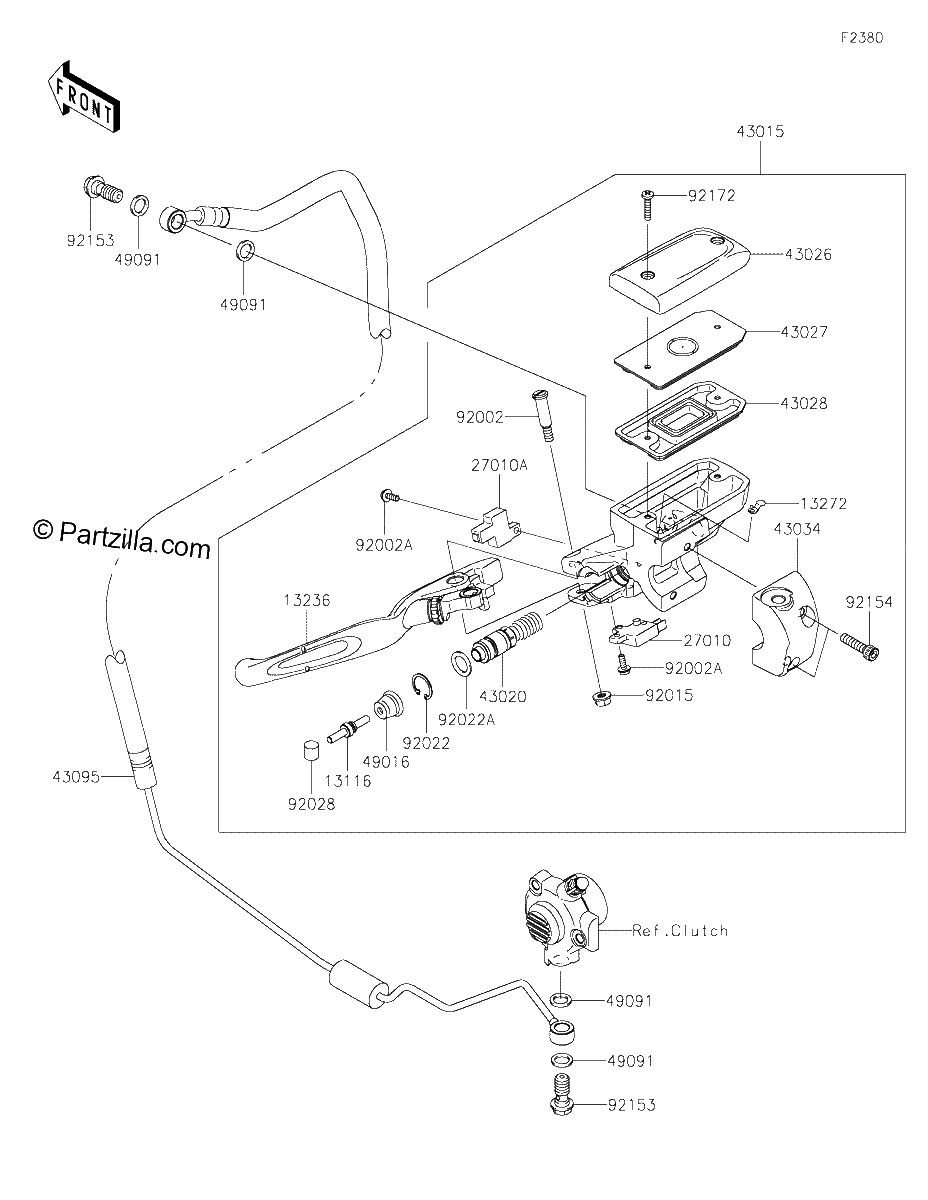 Diagrama de CLUTCH MASTER CYLINDER