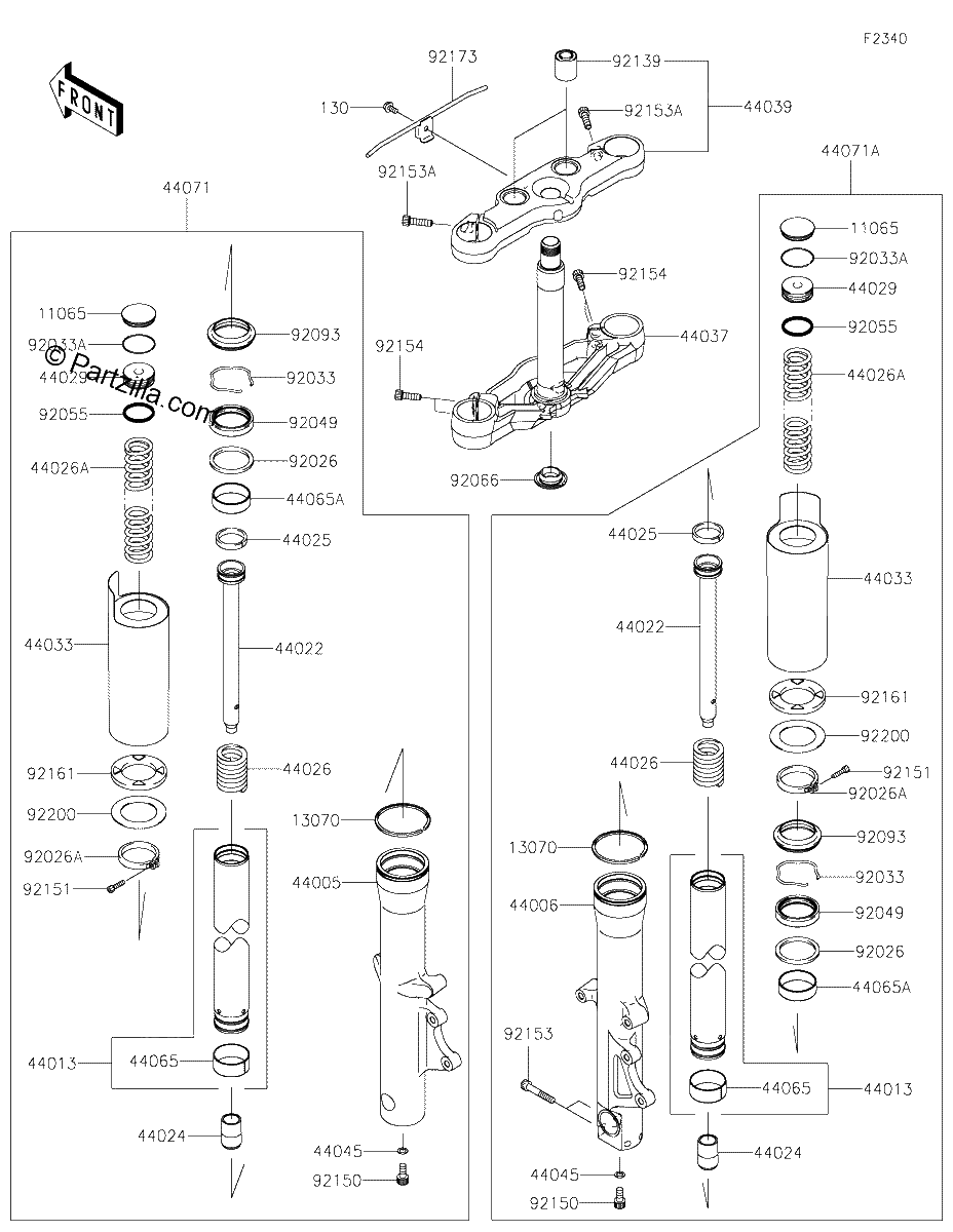 Diagrama de FRONT FORK