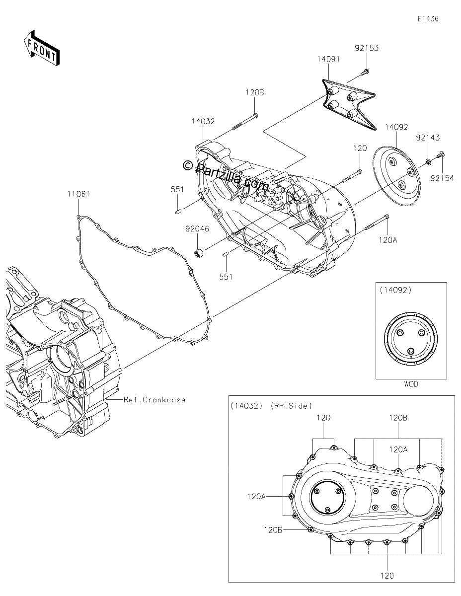 Diagrama de RIGHT ENGINE COVER S