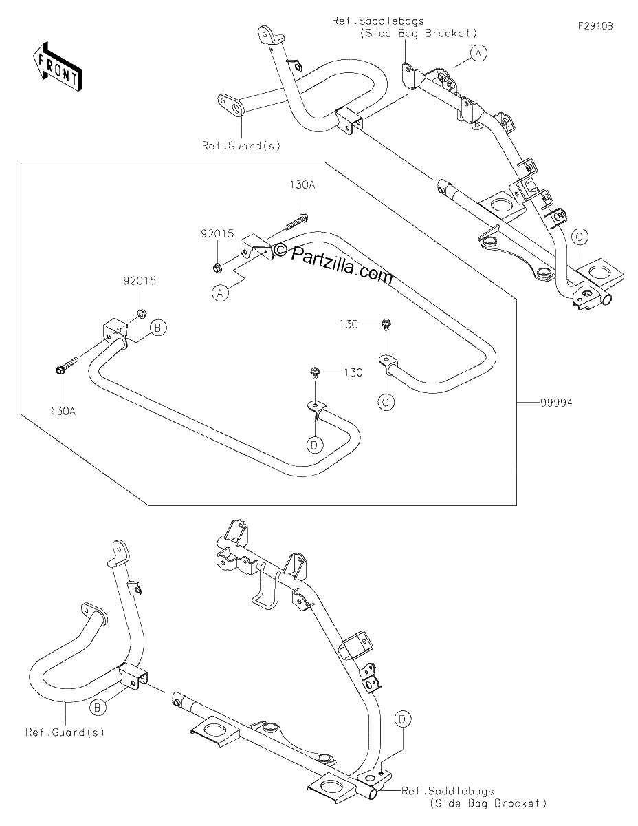 Diagrama de ACCESSORY SADDLEBAG RAILS
