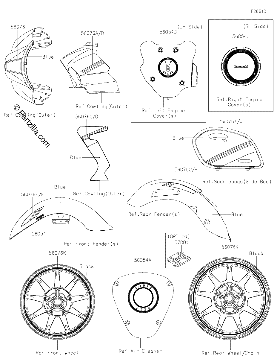 Diagrama de DECALS BLUE KLF