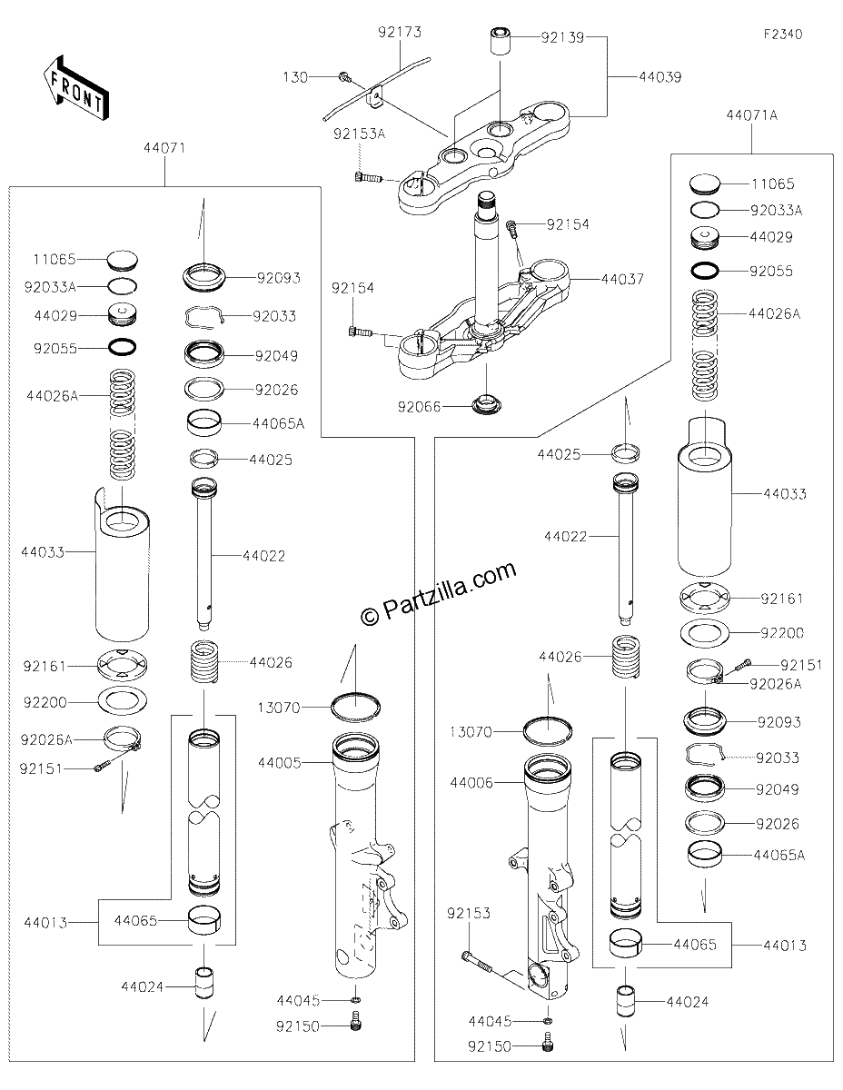 Diagrama de FRONT FORK