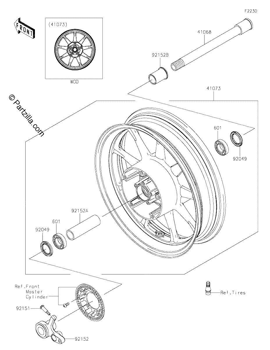Diagrama de FRONT WHEEL