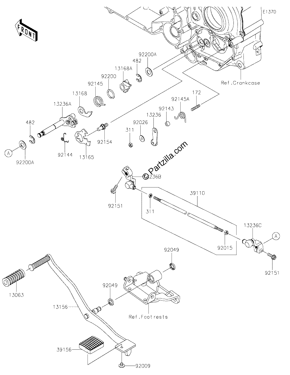 Diagrama de GEAR CHANGE MECHANISM