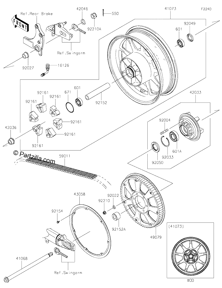 Diagrama de REAR WHEEL CHAIN