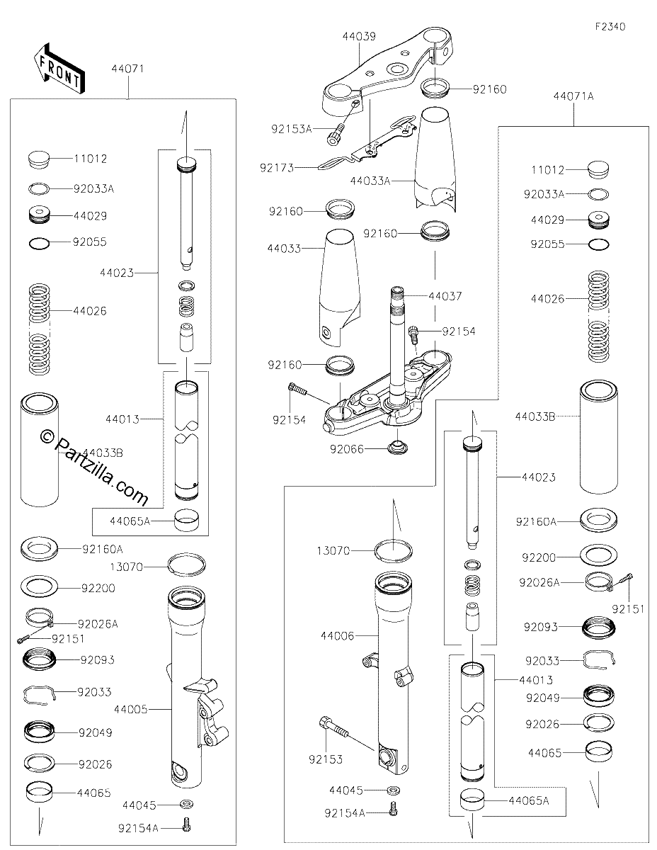 Diagrama de FRONT FORK
