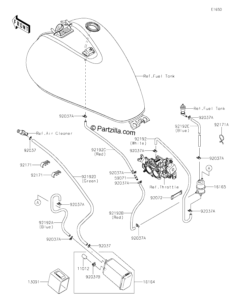 Diagrama de FUEL EVAPORATIVE SYSTEM CA