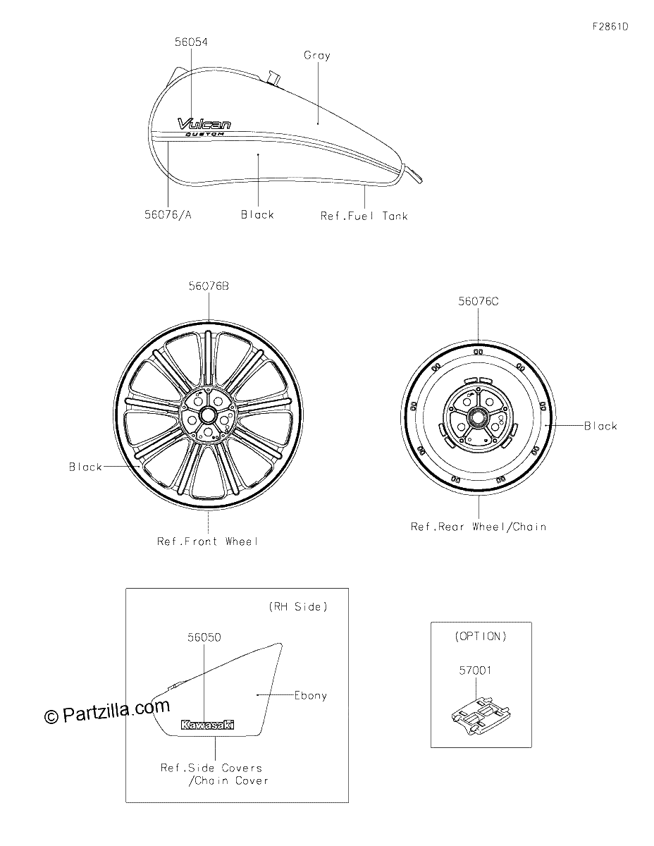 Diagrama de DECALS GRAY BLACK CLF