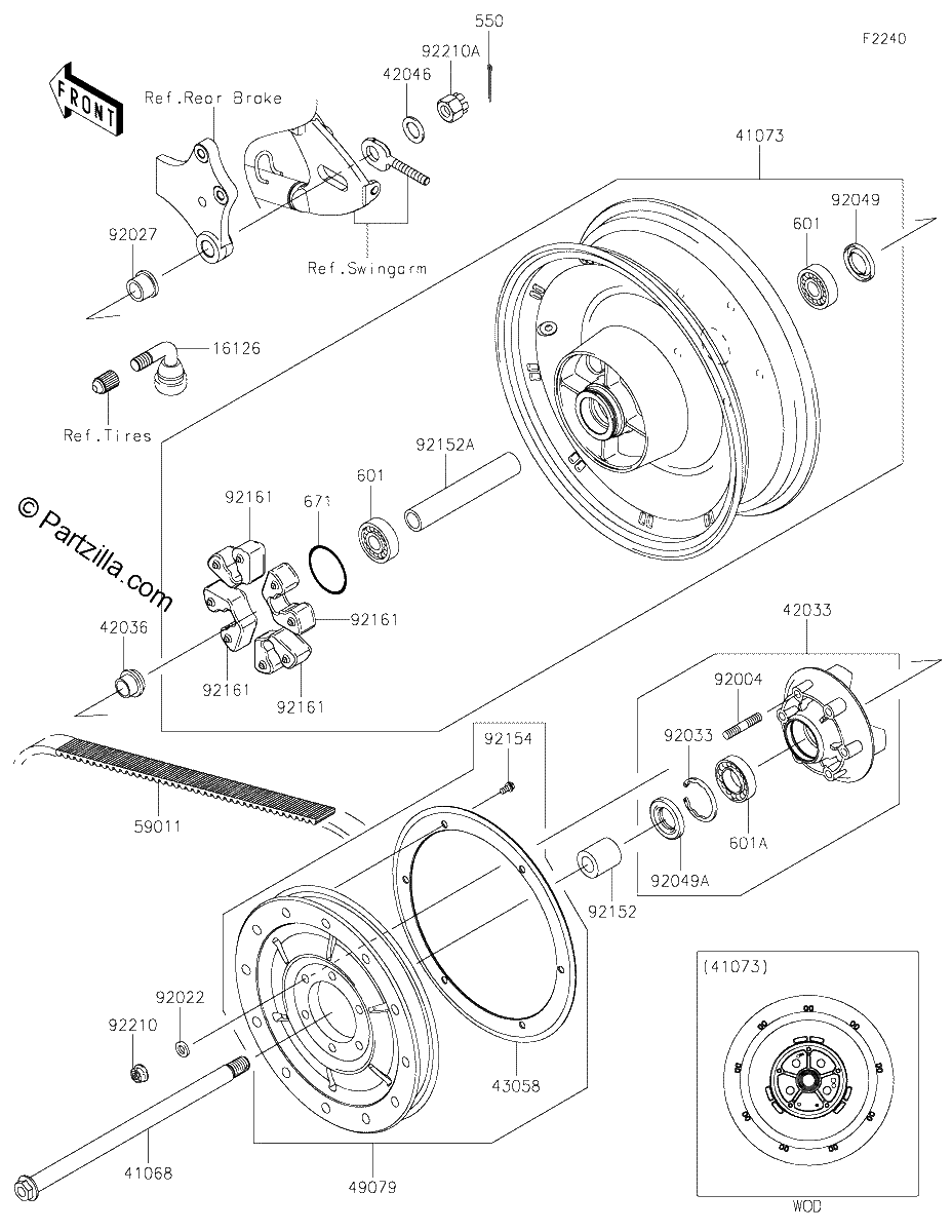 Diagrama de REAR WHEEL CHAIN