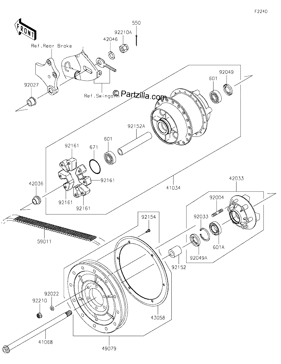 Diagrama de REAR WHEEL CHAIN