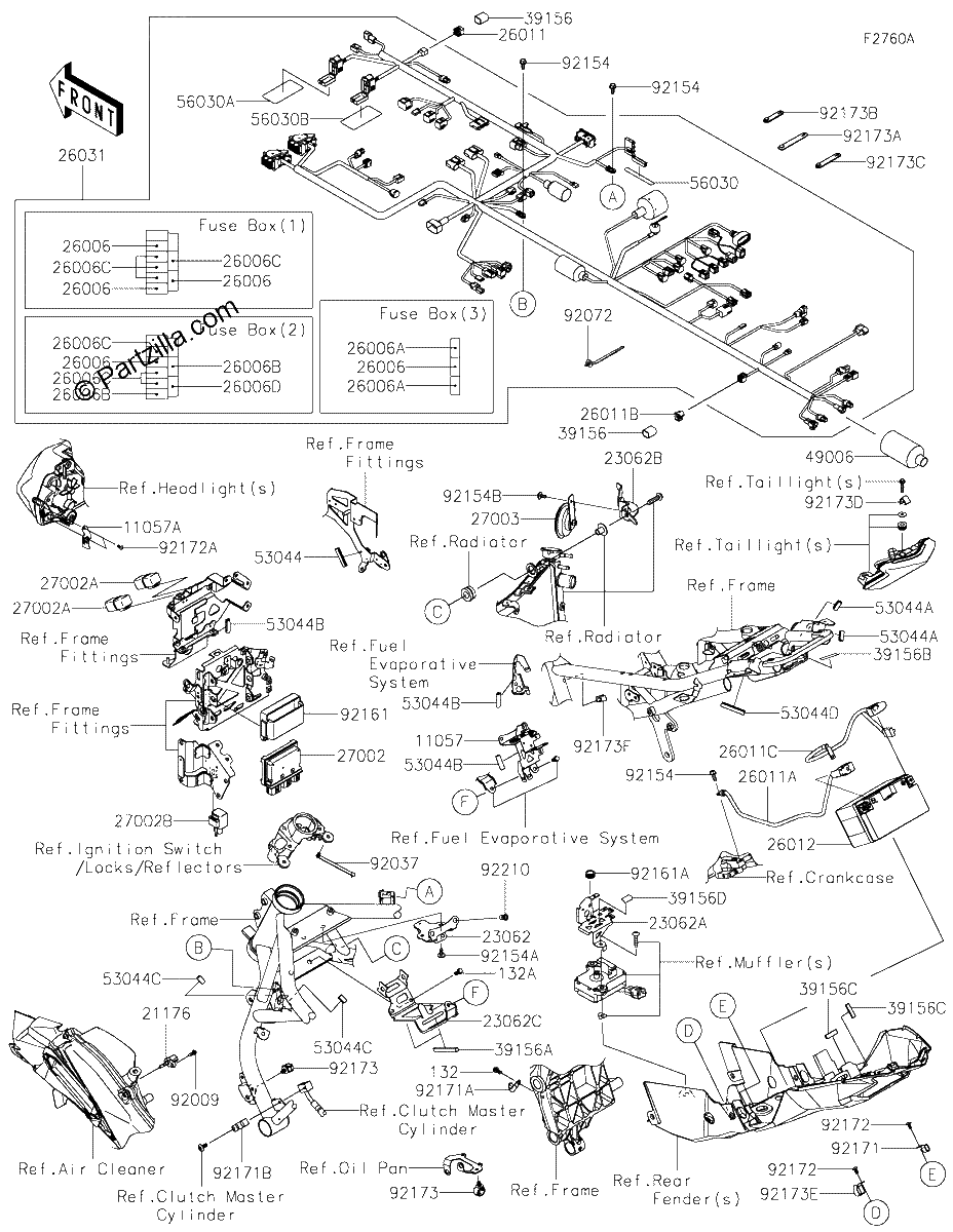 Diagrama de CHASSIS ELECTRICAL EQUIPMENT CA