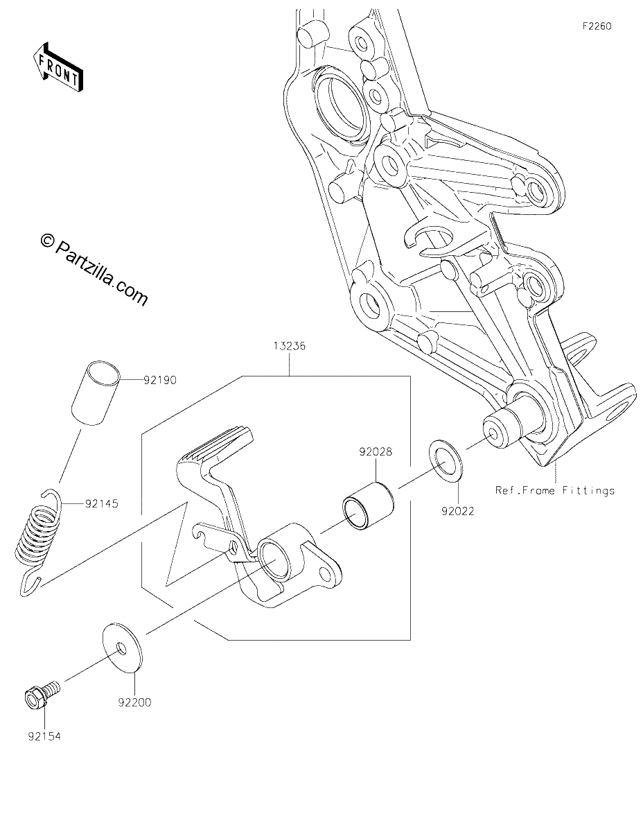 Diagrama de BRAKE PEDAL TORQUE LINK
