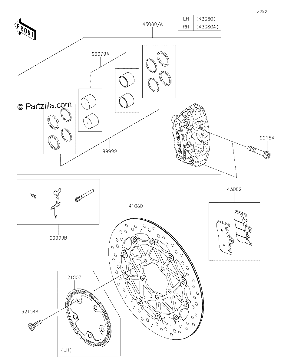 Diagrama de FRONT BRAKE