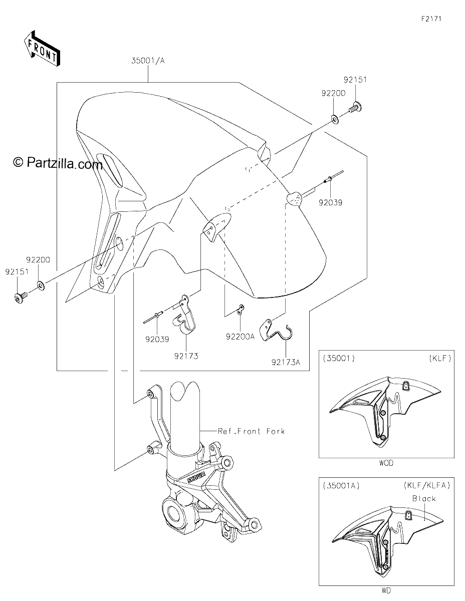 Diagrama de FRONT FENDER S
