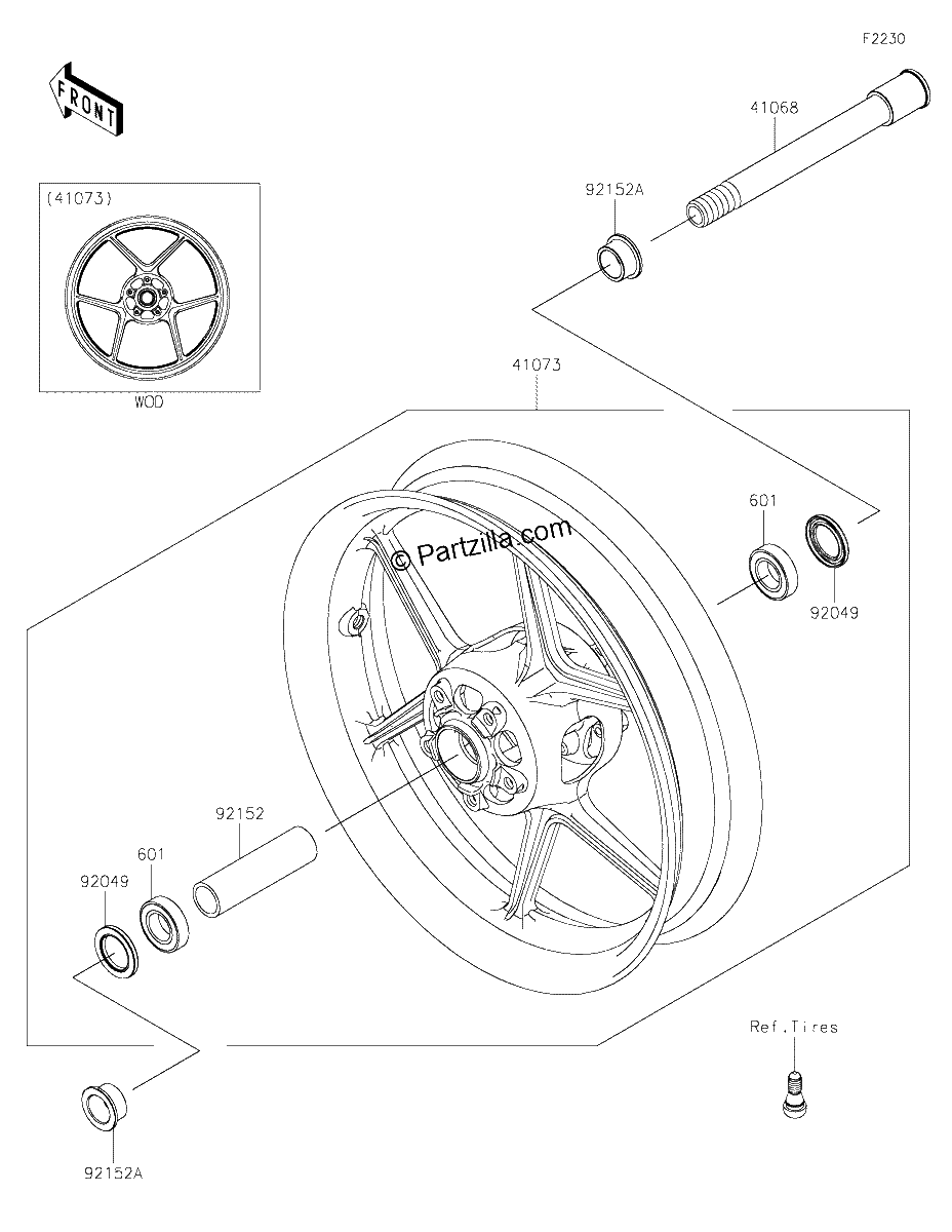 Diagrama de FRONT WHEEL