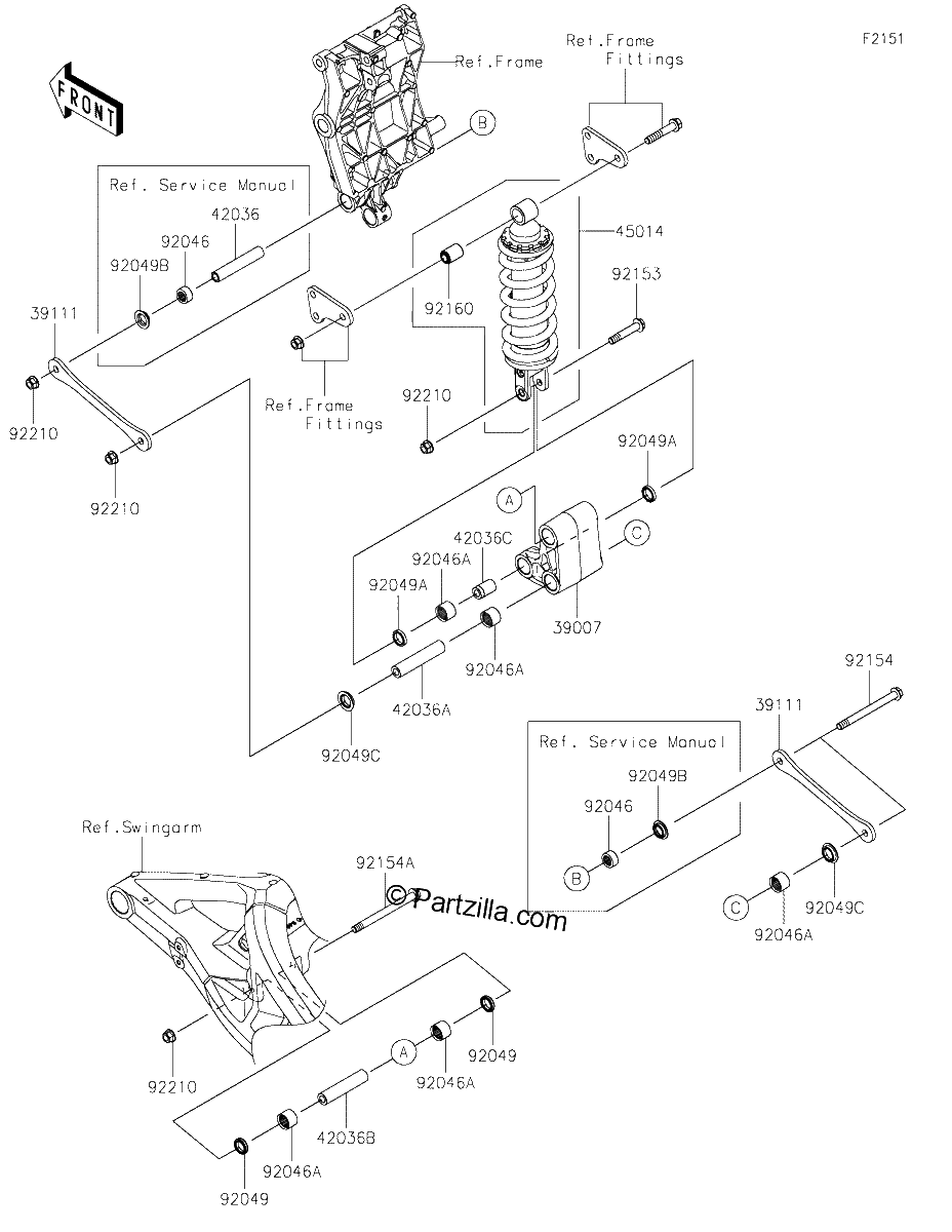 Diagrama de SUSPENSION SHOCK ABSORBER