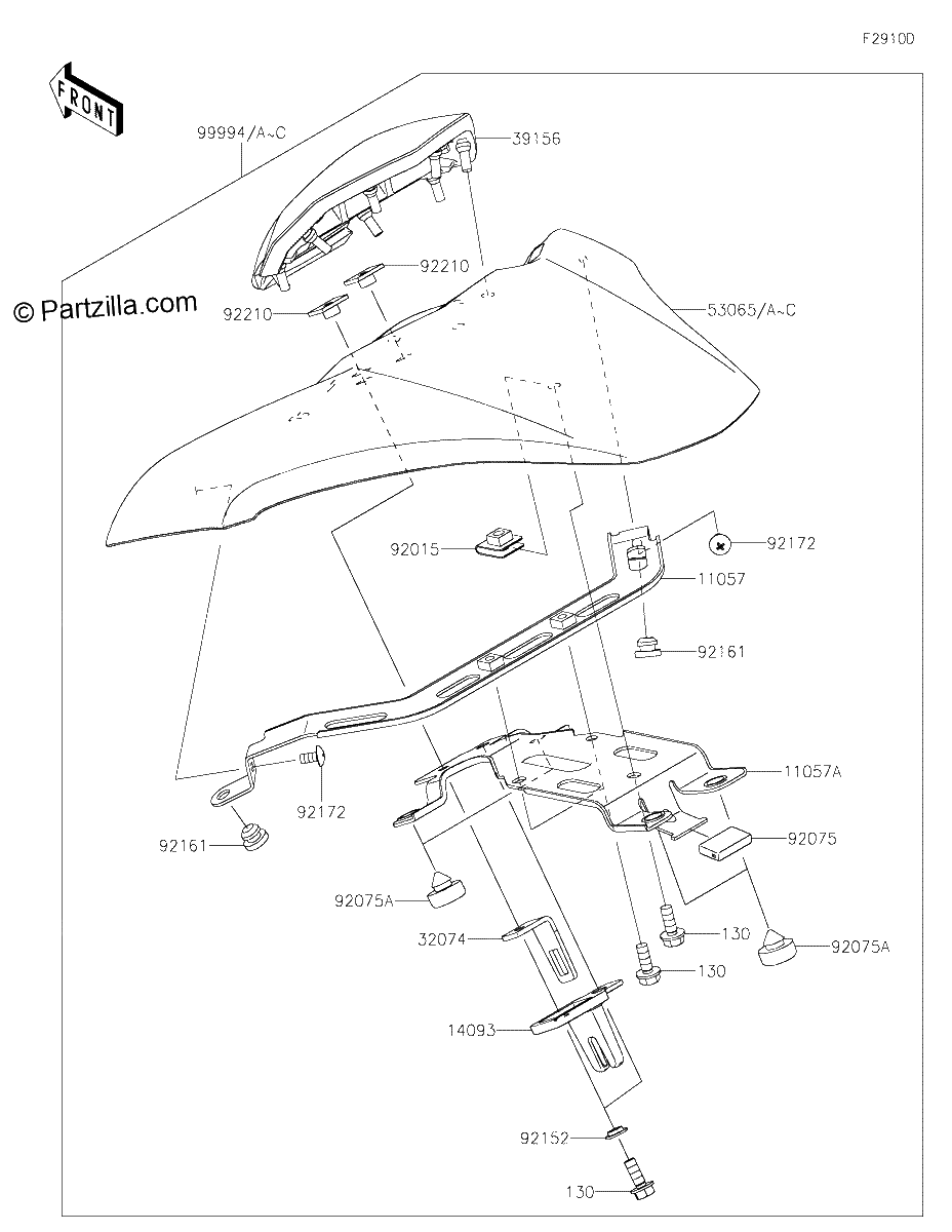 Diagrama de ACCESSORY PILLION SEAT COVER