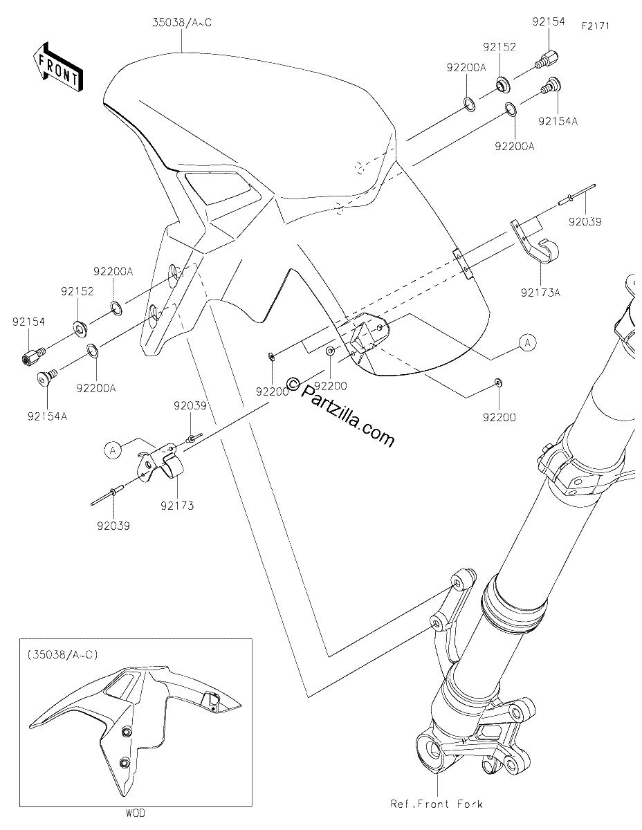 Diagrama de FRONT FENDER S