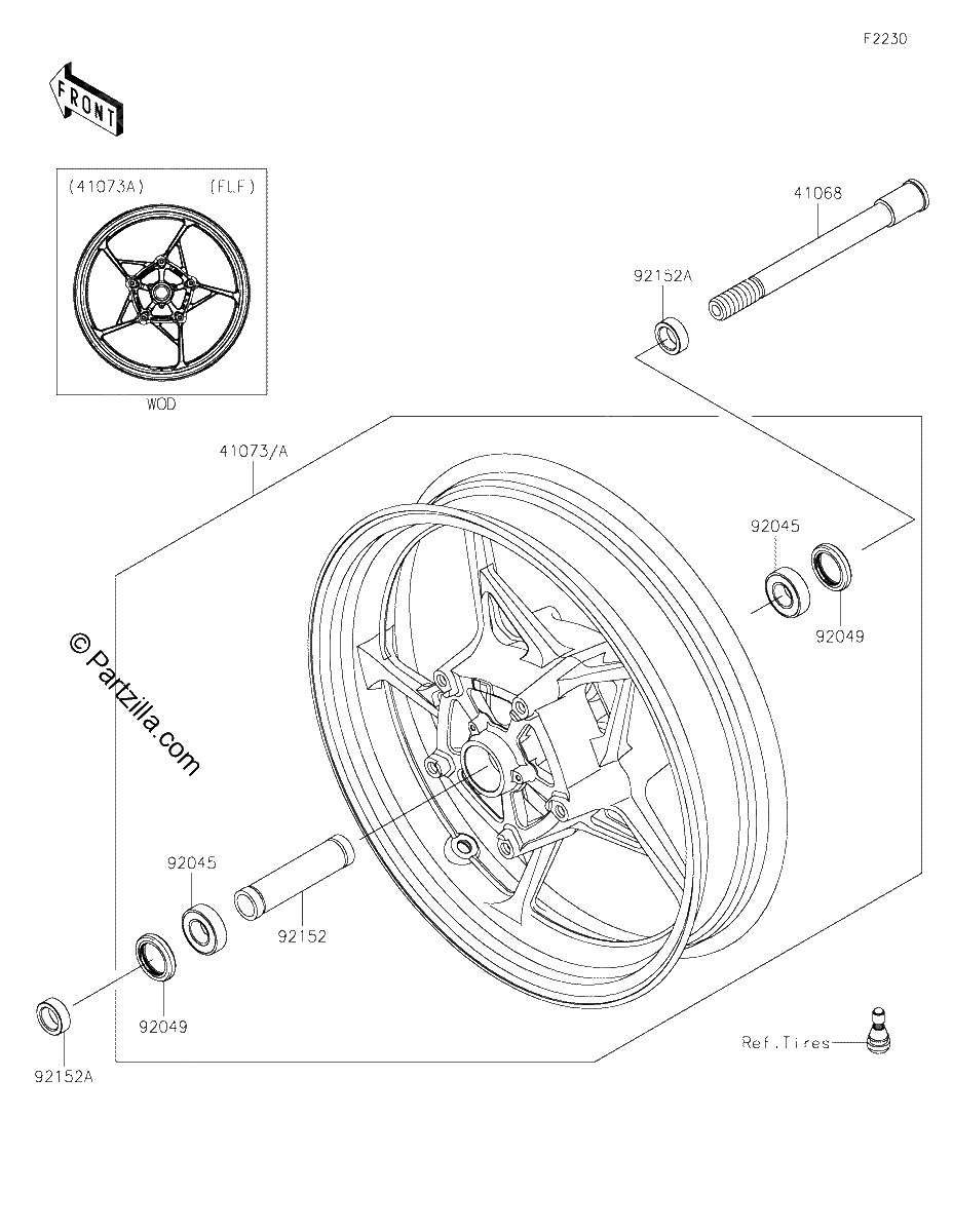 Diagrama de FRONT WHEEL