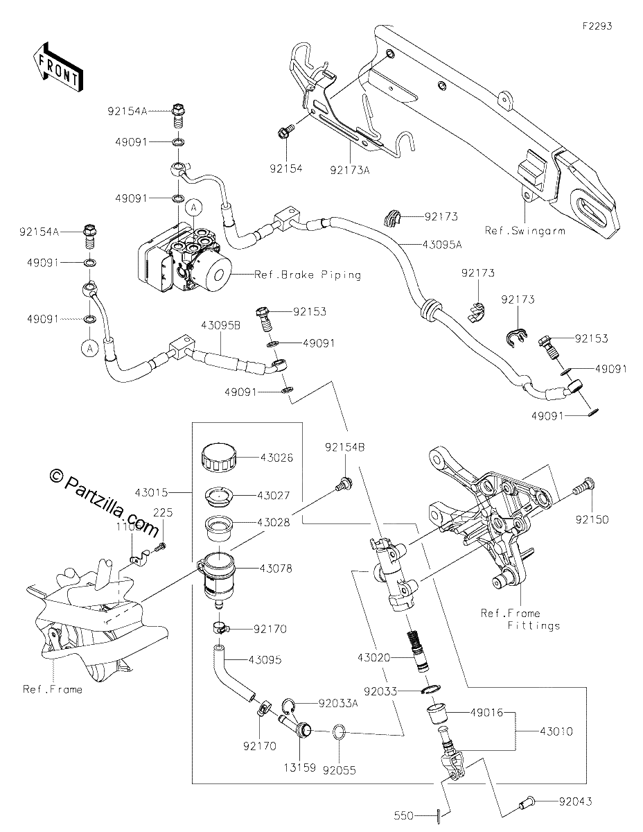 Diagrama de REAR MASTER CYLINDER