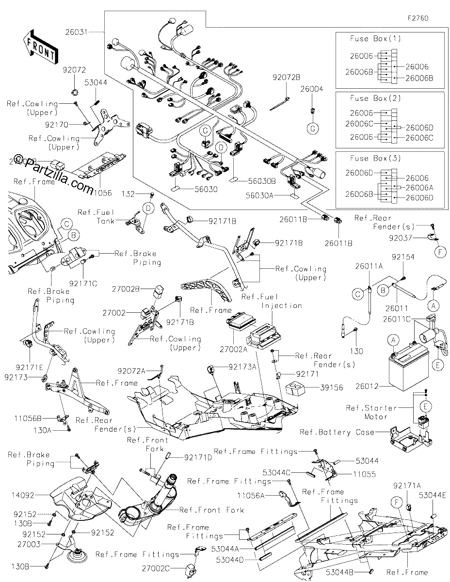 Diagrama de CHASSIS ELECTRICAL EQUIPMENT