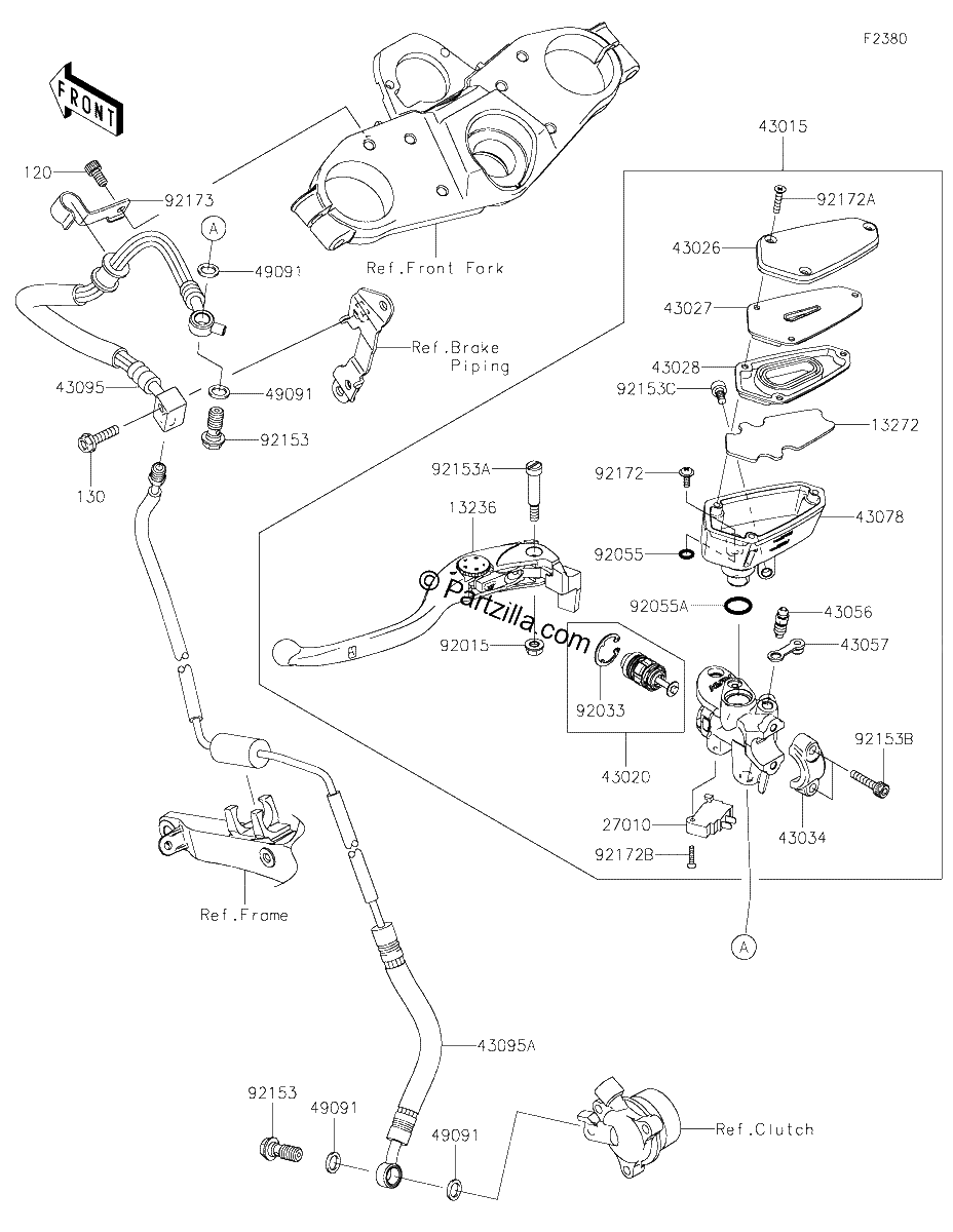 Diagrama de CLUTCH MASTER CYLINDER