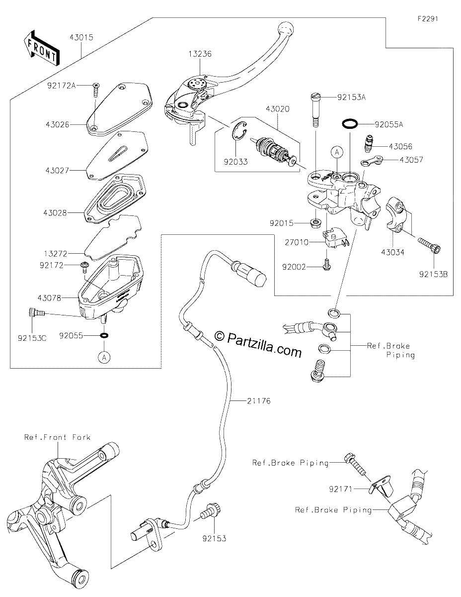 Diagrama de FRONT MASTER CYLINDER