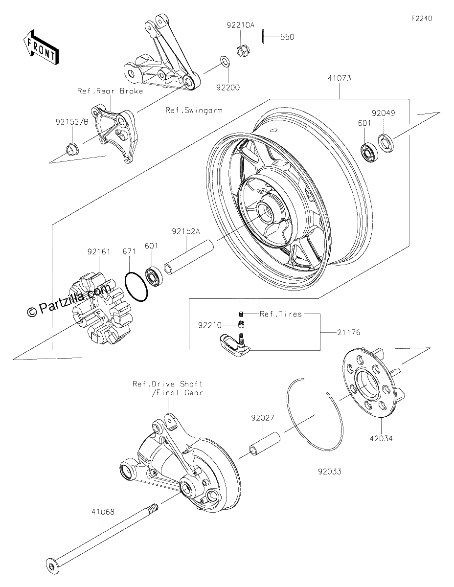 Diagrama de REAR WHEEL CHAIN