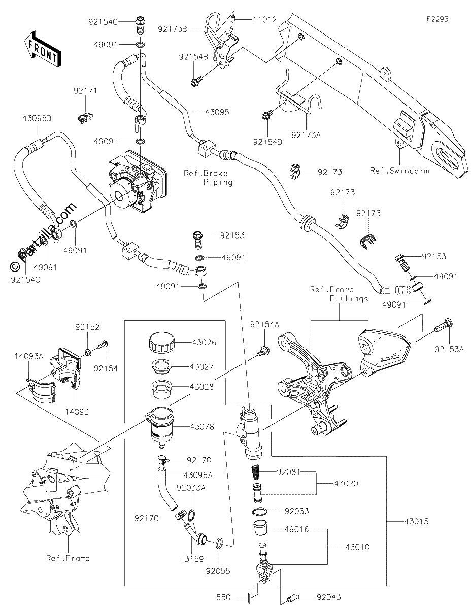 Diagrama de REAR MASTER CYLINDER