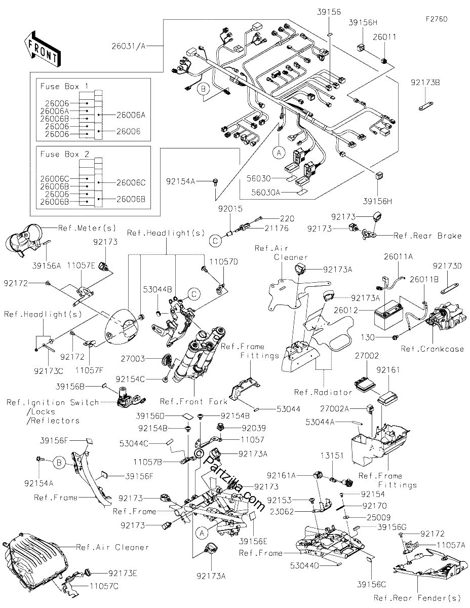 Diagrama de CHASSIS ELECTRICAL EQUIPMENT