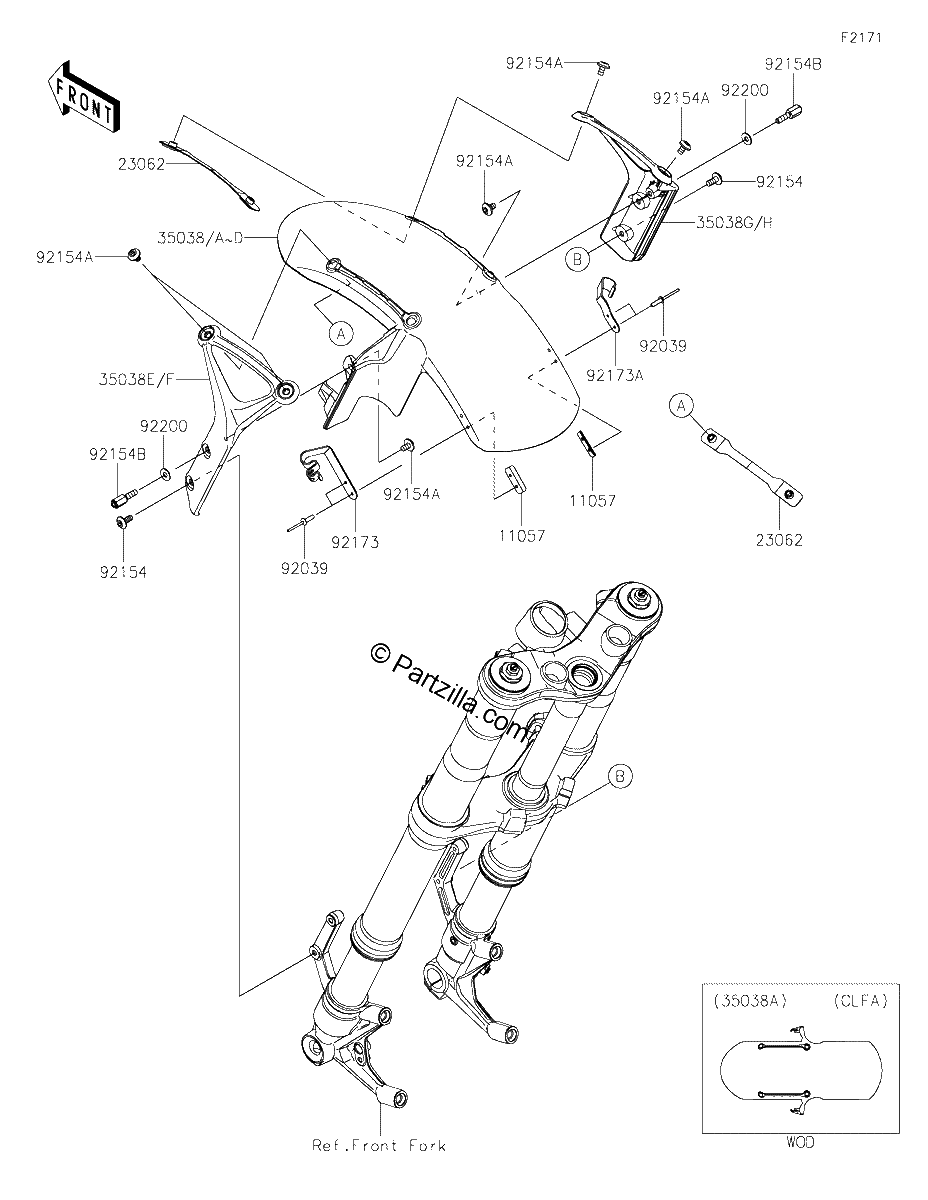 Diagrama de FRONT FENDER S