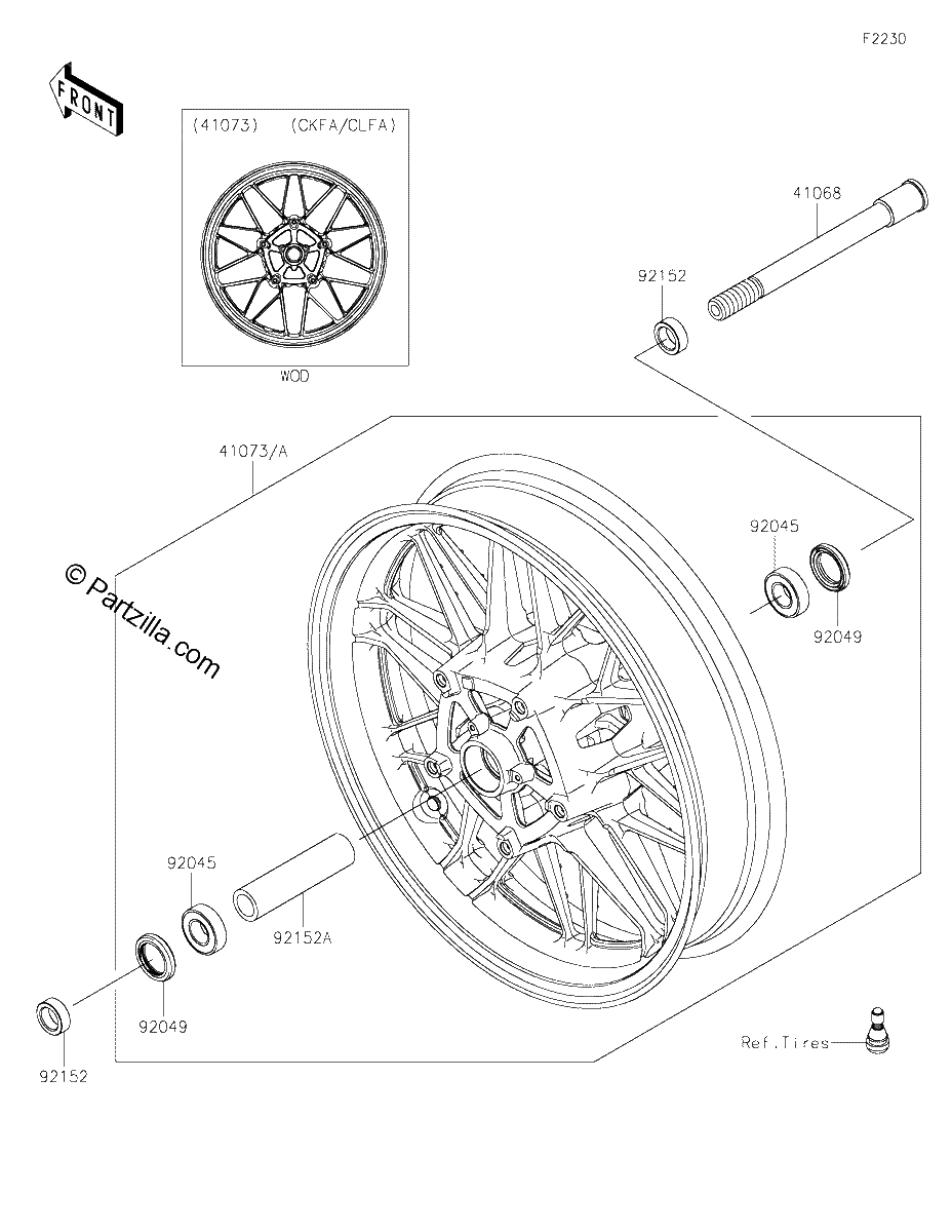 Diagrama de FRONT WHEEL