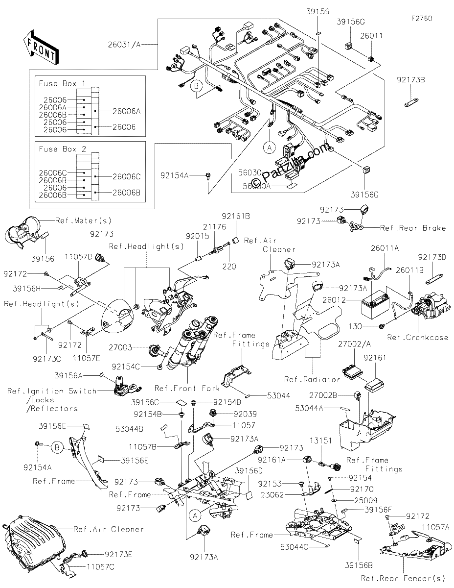 Diagrama de CHASSIS ELECTRICAL EQUIPMENT