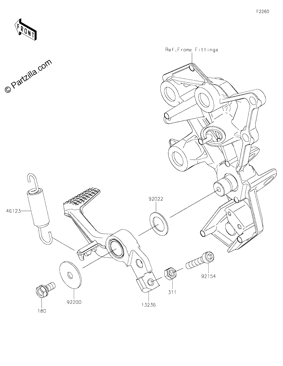 Diagrama de BRAKE PEDAL TORQUE LINK