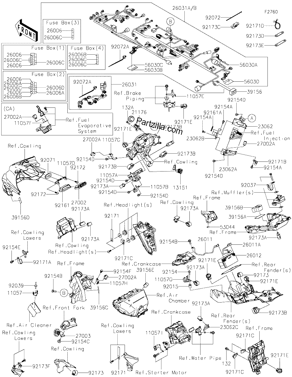 Diagrama de CHASSIS ELECTRICAL EQUIPMENT