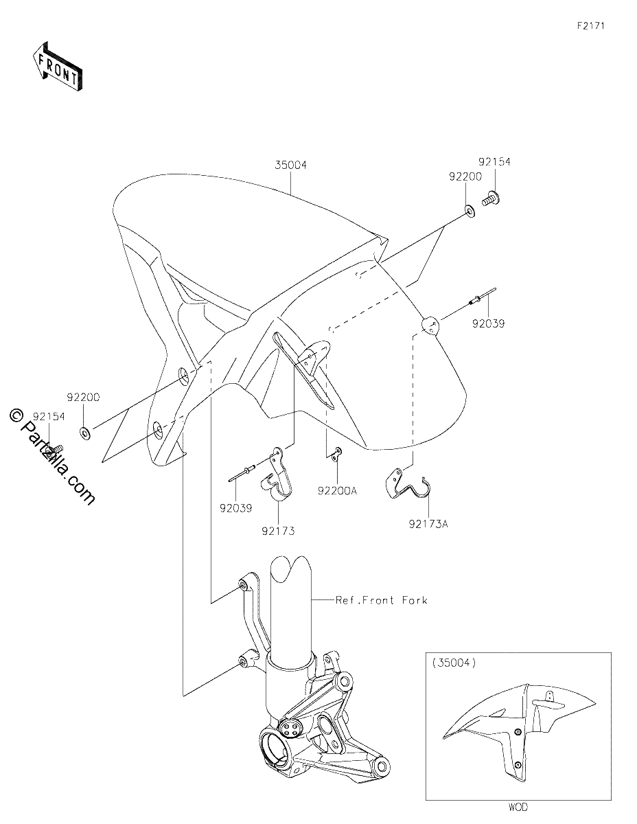 Diagrama de FRONT FENDER S