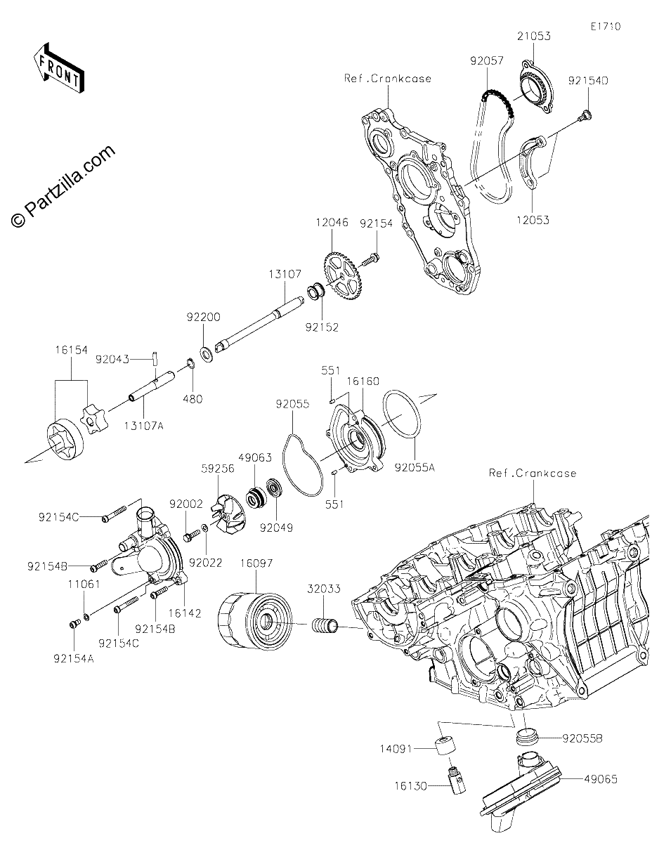 Diagrama de OIL PUMP OIL FILTER